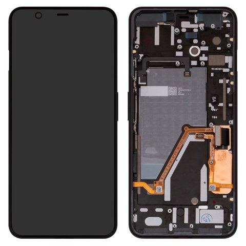 Pantalla LCD puede usarse con Google Pixel 4 XL, negro, con marco, Original PRC 