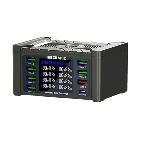 Adaptador de red Mechanic V Power 8 Pro, 110 W, Quick Charge, Power Delivery PD , 8 puertos