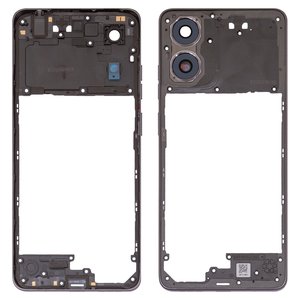 Parte media de carcasa puede usarse con Motorola Moto E14, gris, con vidrio de cámara
