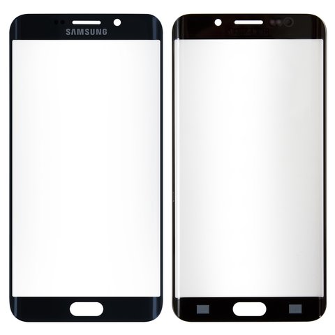 Скло корпуса для Samsung G928 Galaxy S6 EDGE Plus, синє
