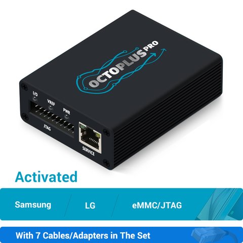 Octoplus Pro Box з набором кабелів 7 в 1 з активацією Samsung + LG + eMMC JTAG 