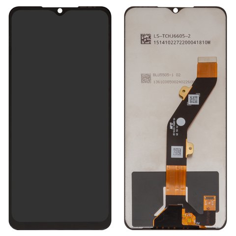 Дисплей для Tecno Pop 7 BF6 , Pop 7 Pro, Spark 10, Spark 10C, Spark Go 2023  BF7 ; Infinix Smart 7 X6515 , Smart 7 HD X6516 , черный, без рамки, Сopy, FPC6605 5 , BF7, BF6, KI5q, KI5k