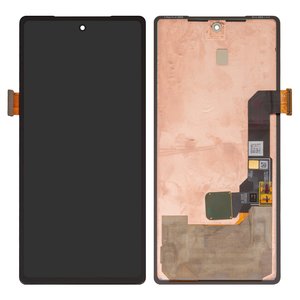 Дисплей для Google Pixel 7a, чорний, без рамки, Оригінал переклеєне скло 