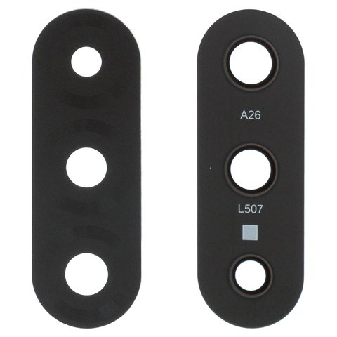 Скло камери для Samsung A266 Galaxy A26, чорне, без рамки