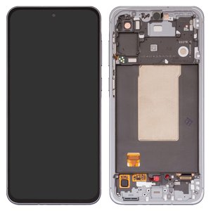 Дисплей для Samsung A566 Galaxy A56, серебристый, с рамкой, Original PRC , lightgray