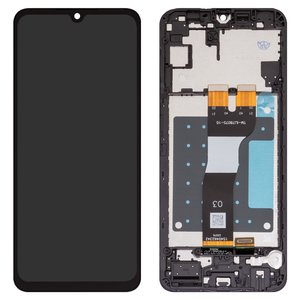 Дисплей для Samsung A057 Galaxy A05s, черный, с рамкой, High Copy