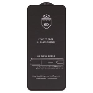 Защитное стекло ESD 6D для Xiaomi Poco X4 GT, совместимо с чехлом, Full Glue, Anti Static, без упаковки , черный