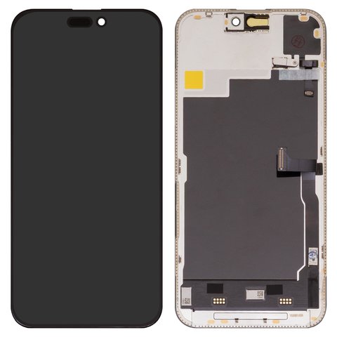Дисплей для iPhone 15 Pro Max, черный, с рамкой, без ошибки, Box , OLED , GXQC soft, 120Hz
