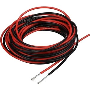 Провод в силиконовой изоляции 22AWG, 0,33 мм², 1 м, черный