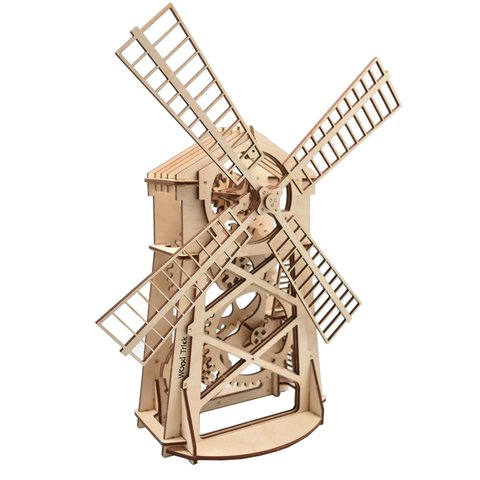 Mechanical 3D Puzzle Wood Trick Windmill